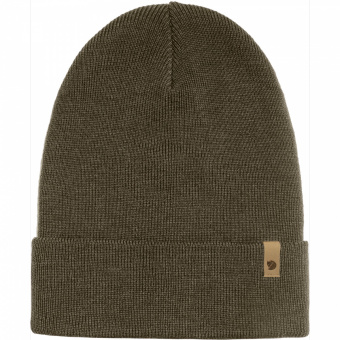 Шапка Fjallraven Classic Knit Hat 633 (Dark Olive)