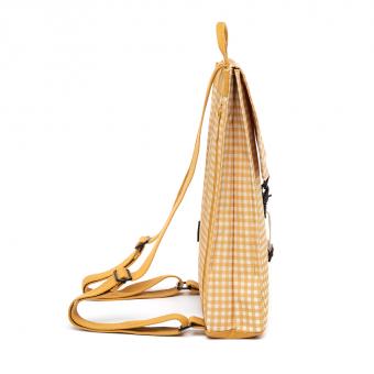 Рюкзак Lefrik Handy Mini Printed Vichy Mustard Cotton Straps